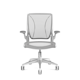 Pinstripe Mesh White World Task Chair, Fixed Arms, White Frame,White,hi-res